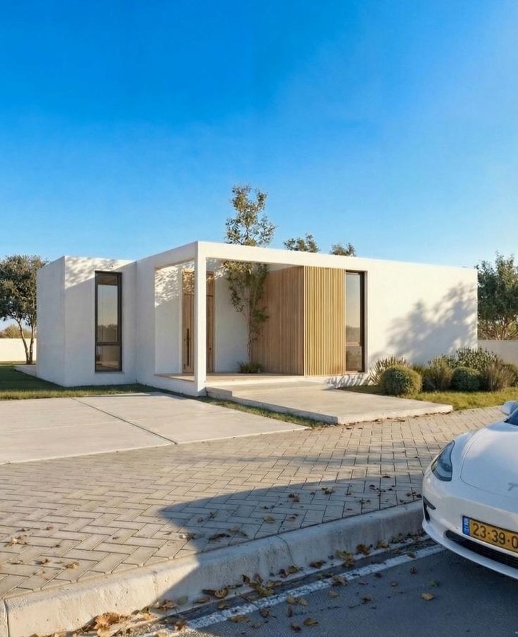 בית יוקרה מבנייה מתועשת של נובל בניה — מבט חיצוני